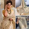 SF 818 Banarsi Handloom Golden Tissue Silk Occasion Wear Saree Orders In India